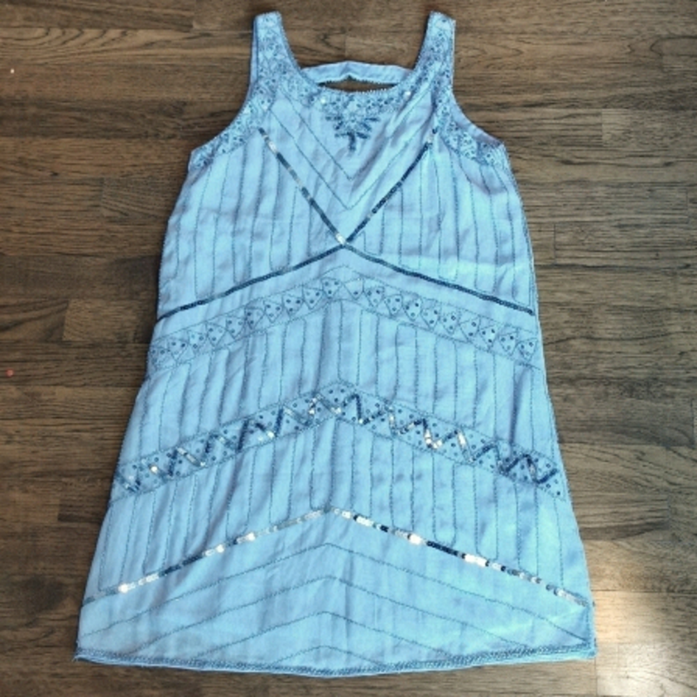 𝅺MOLLY Bracken Retro Flapper 1920s Sequin Dress New M